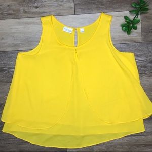 Bisou Bisou Yellow Tank Top